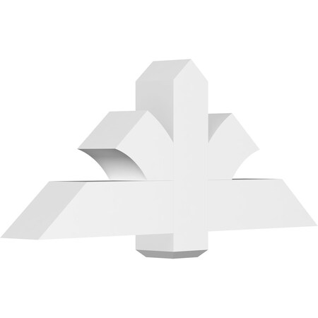 Ekena Millwork Redmond Architectural Grade PVC Gable Bracket, 48"W x 20"H x 6"D x 6"F, 10/12 Pitch GBP048X20X0606RED00